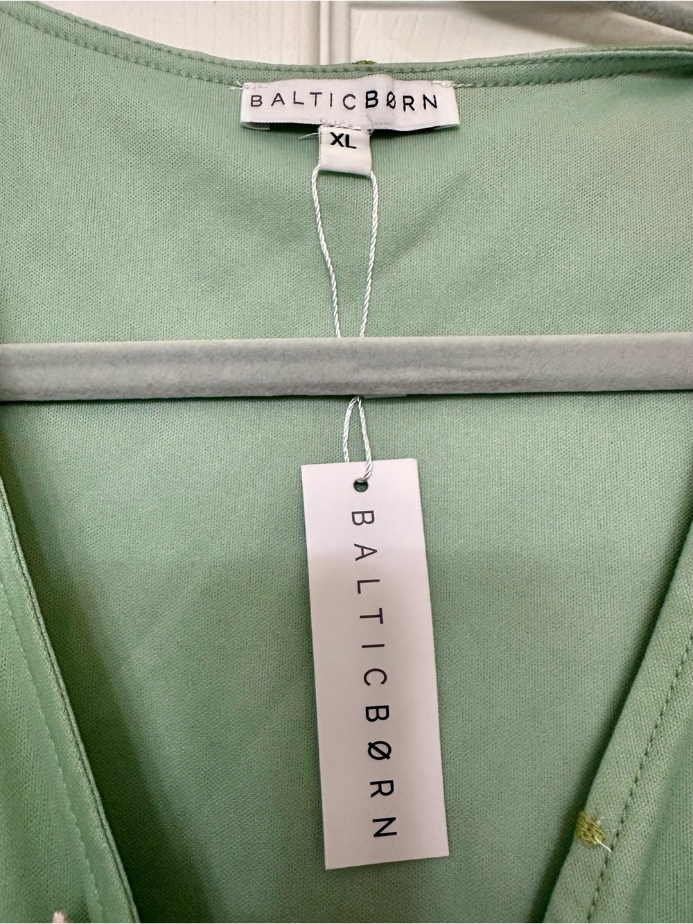 Baltic Born Sage Green Floral Embroidered Tulle Gown XL - Picture 4 of 13